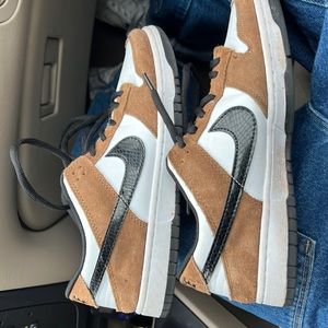 Nike sb dunk low.  White Black Trail End Brown size 9.5